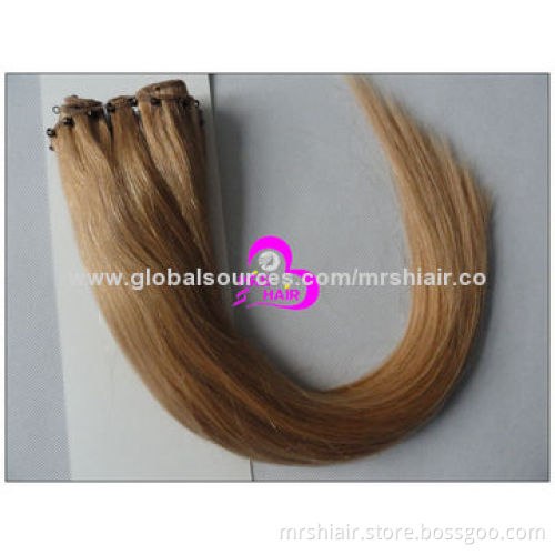 20-inch Brown Color Straight Weighs 100g Indian Ez Weft Hair